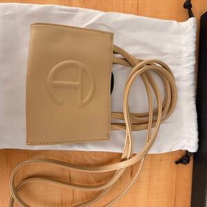 Telfar Beige Mini Crossbody Bag